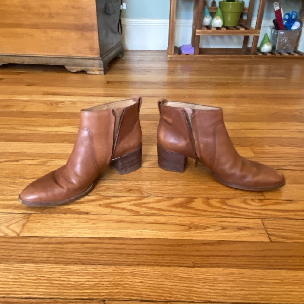 Madewell Booties Warm Cinnamon Leather Size 11 - Picture 5 of 12